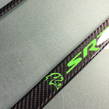 Hellcat "SRT" carbon fiber plate frame GREEN LOGO