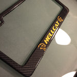 Hellcat carbon fiber plate frame GOLD LOGO