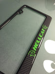 Hellcat carbon fiber plate frame GREEN LOGO