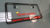 Scat Pack 392 carbon fiber license plate frame RED LOGO