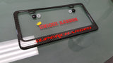 SUPERCHARGED CARBON FIBER LICENSE PLATE FRAME -RED