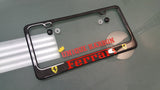 Ferrari carbon fiber plate frame RED LOGO