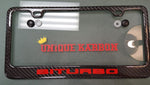 Porsche BITURBO Carbon Fiber Plate Frame RED